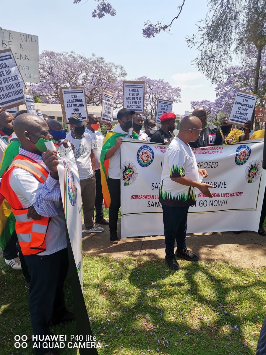 zanupf_patriots's tweet photo. Cdes @TMukupe @Gugu_WNcube @CdeGibson @kennedymapesa and cde Cleopas Kangausaru are part of the team which led anti sanctions march in Pretoria yesterday.

#ZimSanctionsMustGo https://t.co/ghwj2kmHFS