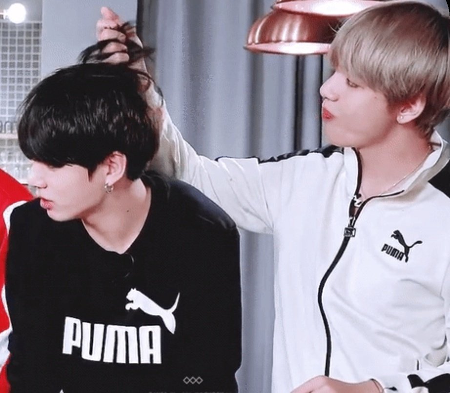 playing with koo's hair