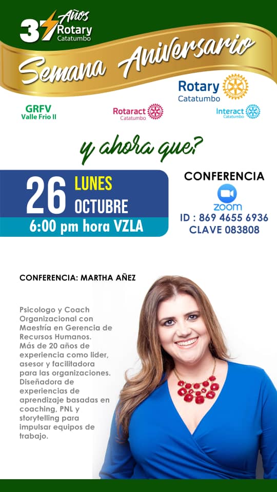 Conferencia de hoy 26 de Octubre