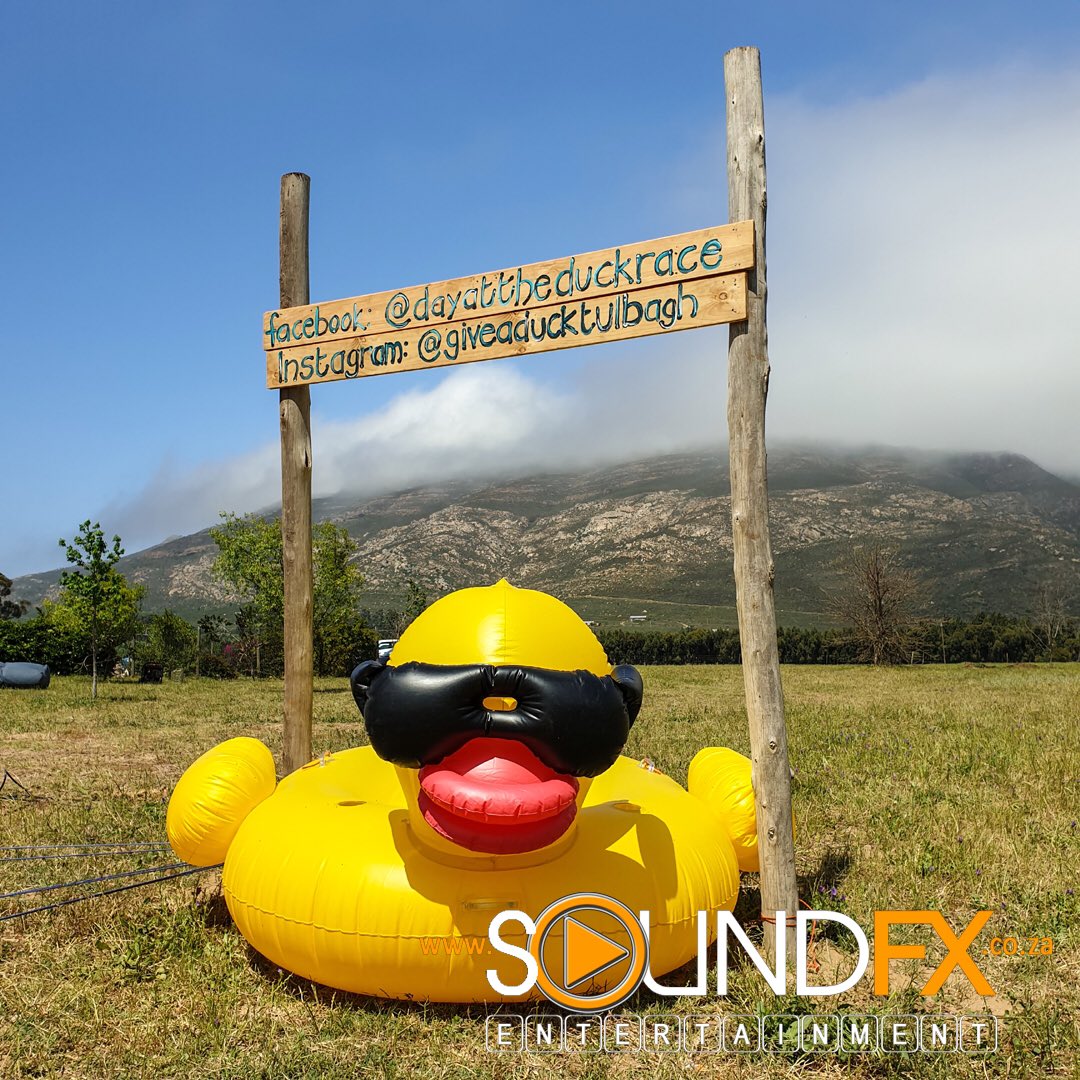 soundfxsa's tweet photo. Weekend highlights🤩 #soundfxsa at the annual Day at the Duck Race 🦆🏁 hosted at Essere Lodge. Fantastic cause🤝 great weather🌞 and lots of fun was had by everyone😎 #giveaduck #dayattheduckrace #tulbaghtourism 
#capetownsoundhire #soundhirecapetown #shuresm58 #hondaeu30is https://t.co/bfo5B9UYM4