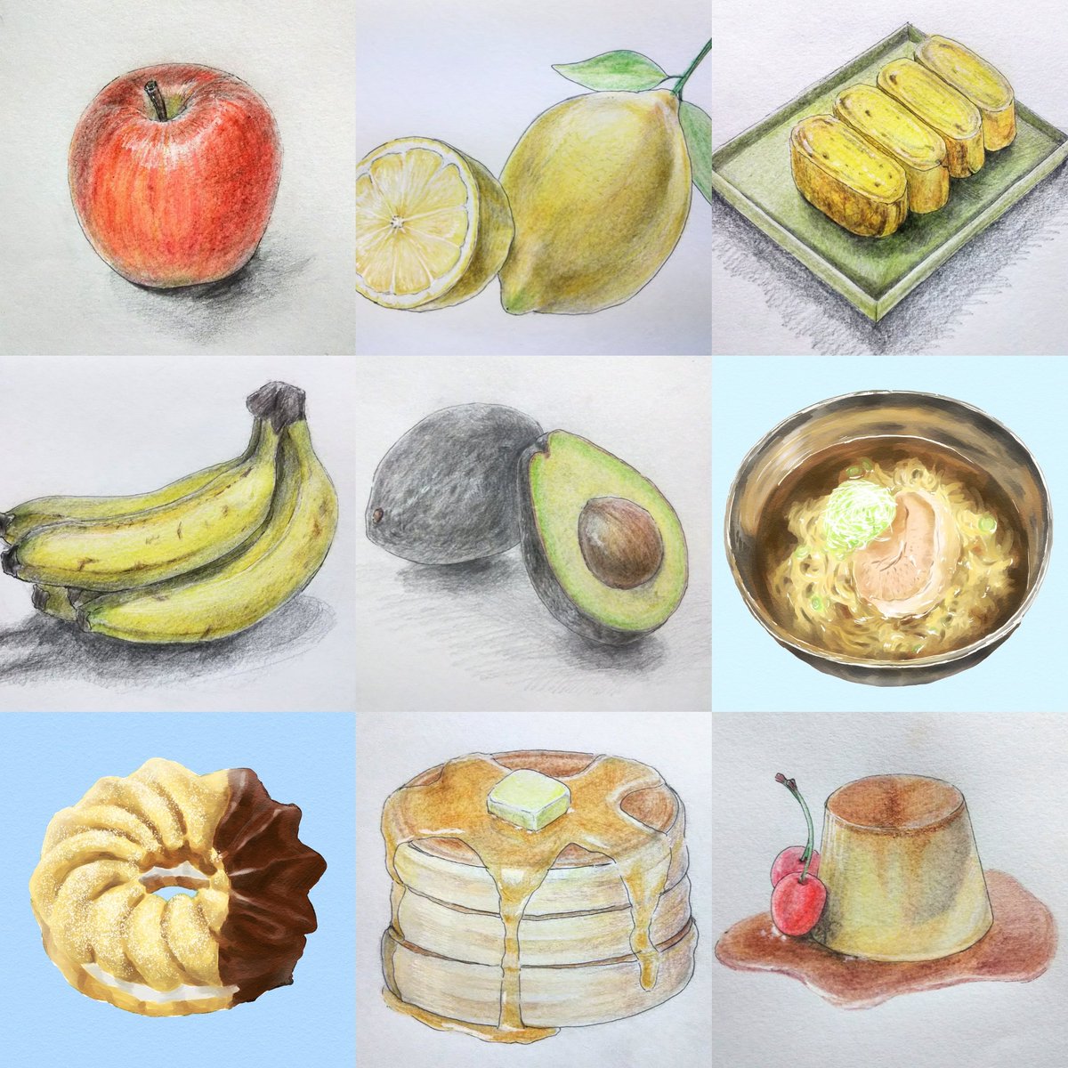 ヤムポム 美味いイラスト 今日も１日おつかれさまでした 今までの食べ物イラスト まとめてみた イラスト 絵描きさんと繋がりたい イラスト好きな人と繋がりたい 食欲の秋 食べ物イラスト