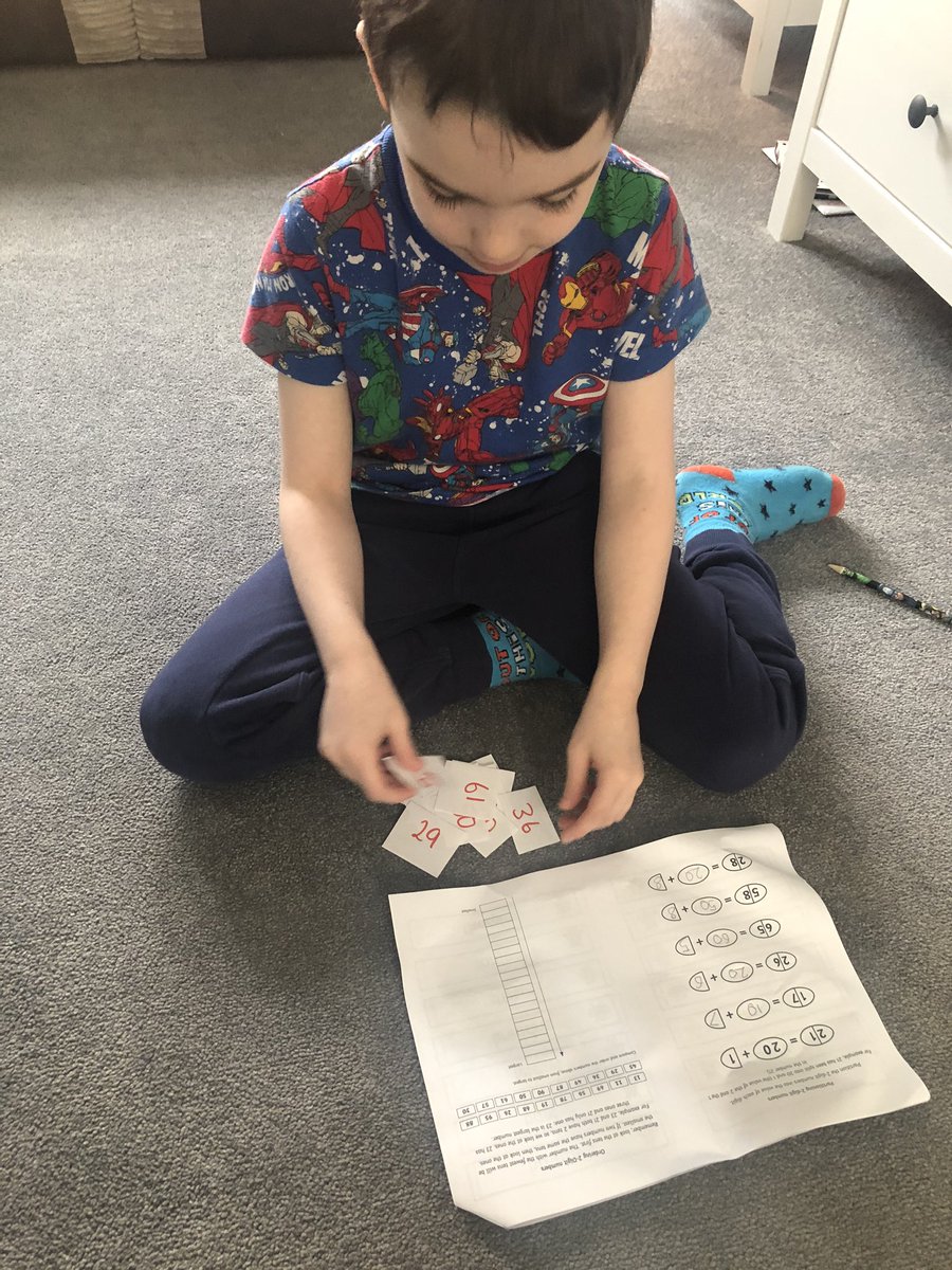 haylze89's tweet photo. Lewis practising putting numbers from largest to smallest #HLCThinkMaths @HLC_Primary https://t.co/cZ8CJTKqcy