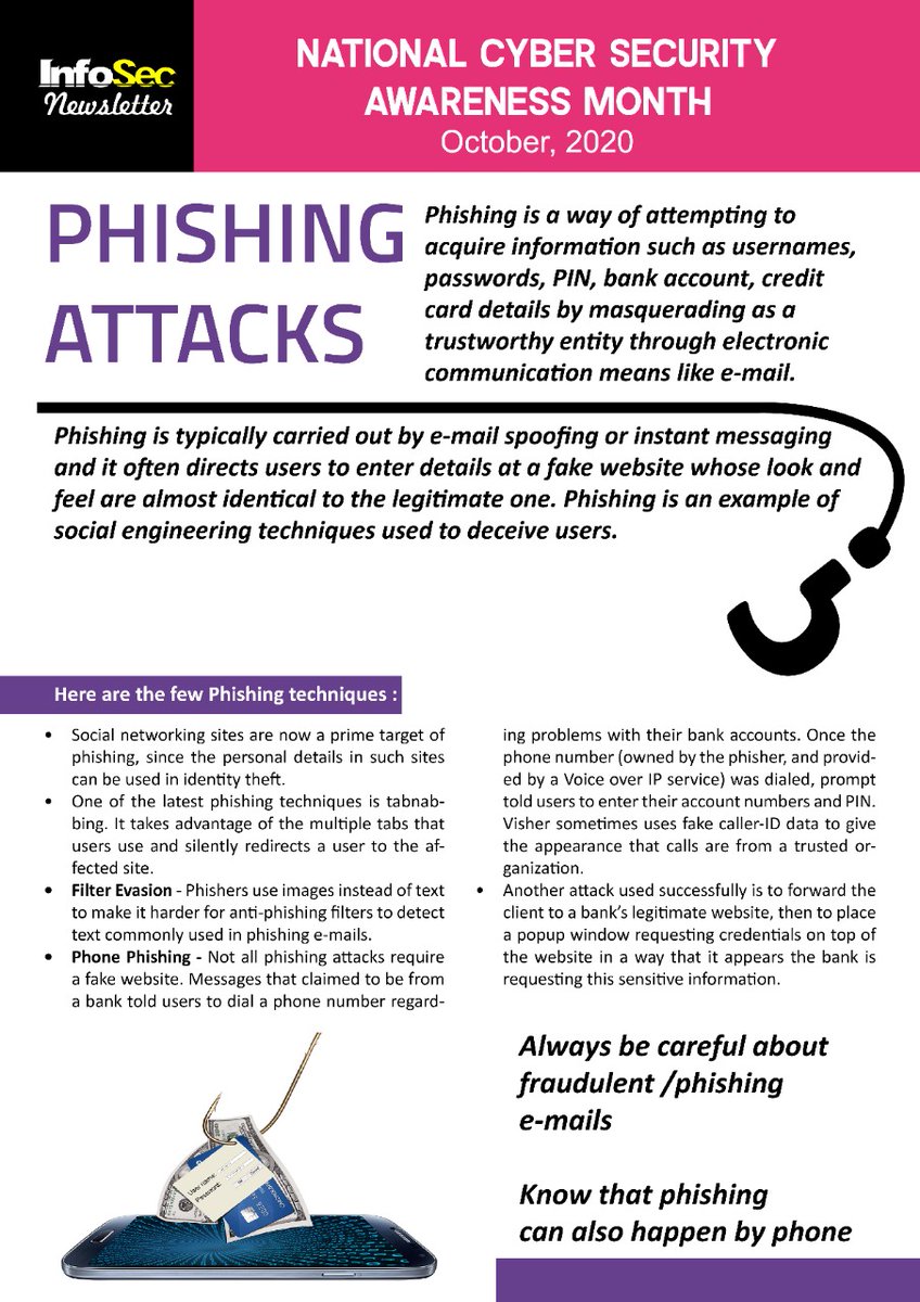 IndianCERT's tweet photo. Phishing Attacks @InfoSecAwa https://t.co/FFEs6CaBeP