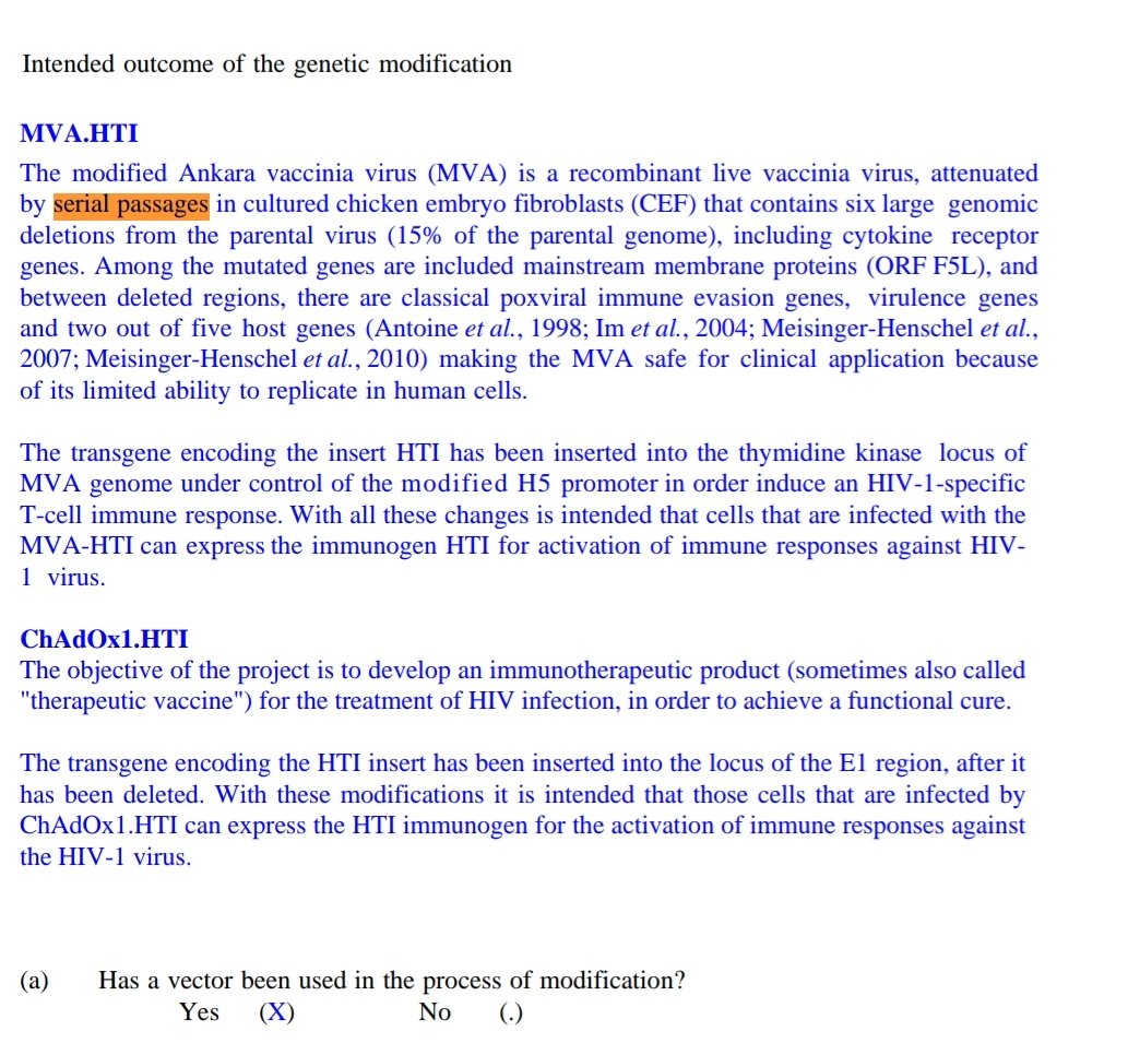 FoolsMultiply's tweet photo. @Harvard2H @chrismartenson @joshrogin @JamieMetzl @BillyBostickson @daniel_bilar @sethabracken The ongoing history of #SerialPassage in #vaccine manufacture.... #Flu #HIV #SarsCov2 #SerialPassage #H1N1 #H5N1 #SpikeProteins #HIV1 #ChAdOx1nCoV19 #ChAdOx1HTI #ChAdOx1NP+M1 #AZD1222 #OxfordUniversity #Vaccitech #Vaccines https://t.co/eOBx0aqMxL