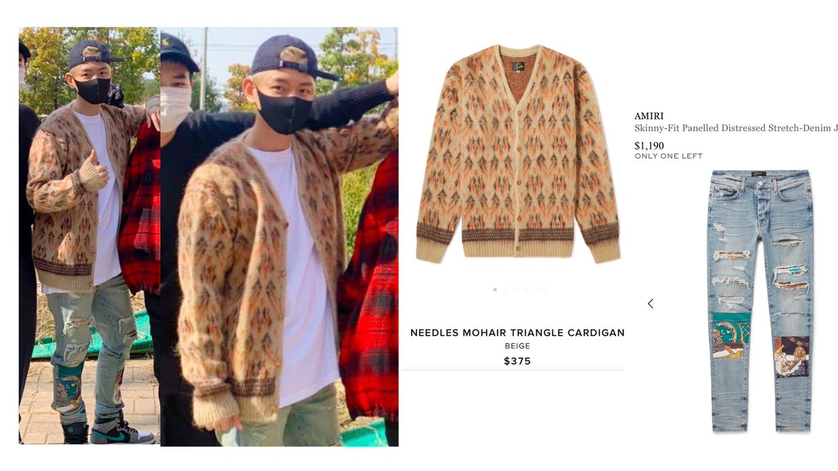 needles mohair cardigan triangle