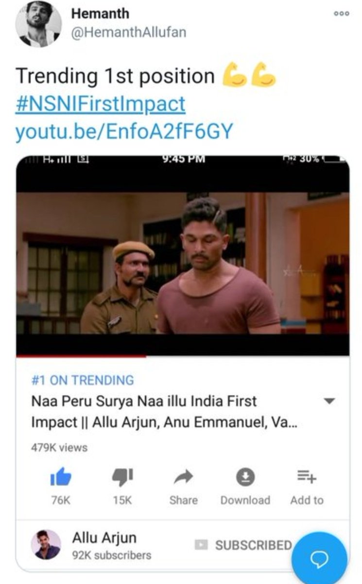 Pushpa__rAAj's tweet image. #DJTeaser : Trended at No.1 position for 108 Hours (approx.)

#NSNIFirstImpact : Trended at No.1 position for 106+ Hrs 

#AVPLTeaser : Trended at No.1 Position for 110+ Hrs 

3 Movies Teasers Consecutively...
Only Tollywood Hero to achieve this Rare feet🤘🔥

#Pushpa @alluarjun
