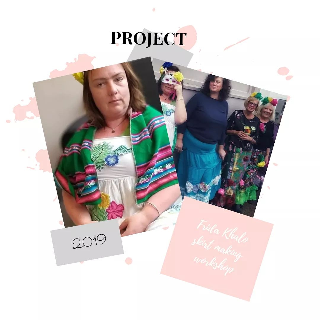 SassyIW's tweet photo. Can it really be a year since we ran this Frida Khalo skirt making workshop with @MountbattenIW at Bar74? 

#upcycling #discussion #supportingeachother #creativity https://t.co/AXcX8Jc8O8