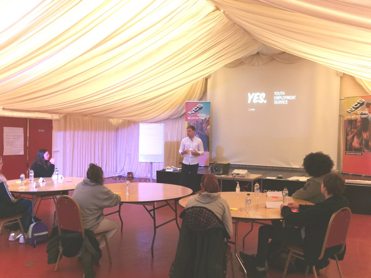 GarryMills20's tweet photo. @InspireSuffolk our first wave of @NCS students have started their social action week today with guest speaker Adam Watts from @YEService_   teaching them the importance of goal setting https://t.co/dJiqAGreKs