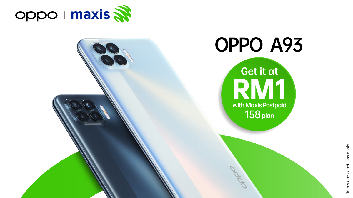 OPPOMalaysia's tweet photo. #AceYourStyle now with the ultra-sleek #OPPOA93 at RM1 and experience Malaysia's fastest mobile network with Maxis Postpaid plans. Get yours now from the Maxis official website: https://t.co/ixvhKQtA3g or
@Maxis stores nationwide. https://t.co/hge2lzGtjU