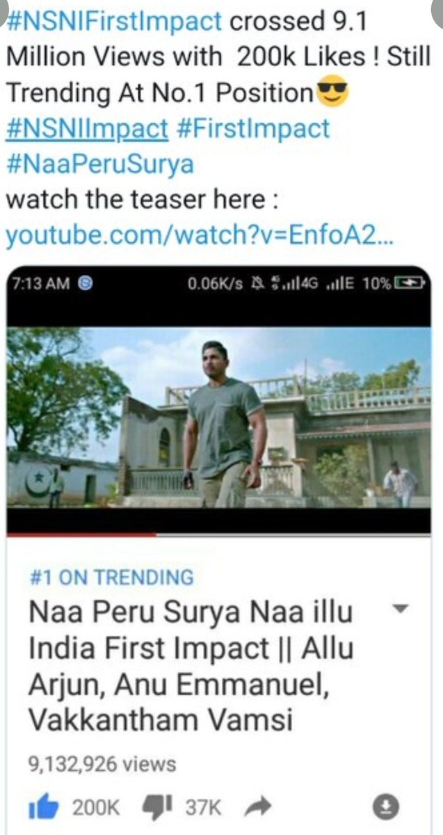 Pushpa__rAAj's tweet image. #DJTeaser : Trended at No.1 position for 108 Hours (approx.)

#NSNIFirstImpact : Trended at No.1 position for 106+ Hrs 

#AVPLTeaser : Trended at No.1 Position for 110+ Hrs 

3 Movies Teasers Consecutively...
Only Tollywood Hero to achieve this Rare feet🤘🔥

#Pushpa @alluarjun