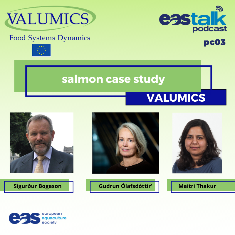 easaqua's tweet photo. #EAStalk podcast with @BogasonSigurdur, @GudrunOlafsdot3, and @maitrithakur about the @Valumics_H2020 project is ๐๐ONLINE๐๐.
Listen to it on https://t.co/wE9GuUoC1F / Members / Podcasts.
#salmoncasestudy #aquaculture #H2020 @EU_H2020 https://t.co/zjfEVYK9mI