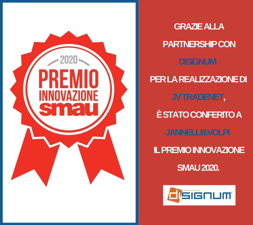 Disignum's tweet photo. @jannellievolpi  riceve il #premio #innovazione @Smau
relativo al progetto di #trasformazione #digitale sviluppato con la piattaforma #iNovaretail https://t.co/bpRZzplMlw