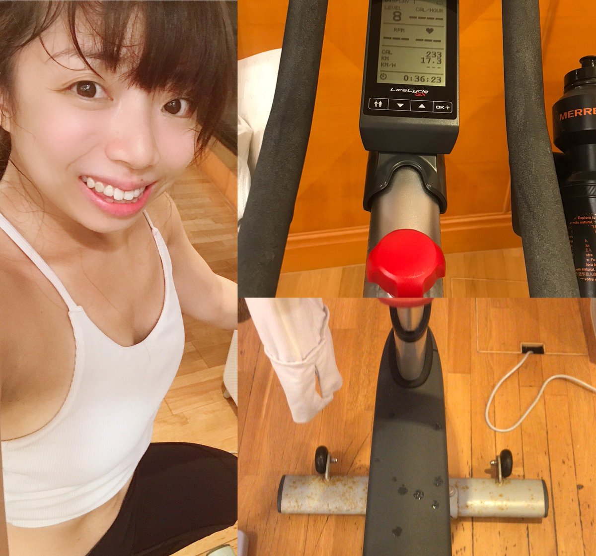 Jaclyn__Chow's tweet photo. Better late than never ! Getting on board the cycle challenge!💪🏻
P.S don’t be fooled by the photo..(that was before I begun..rained sweat around the bike💀💦) @MyPeakChallenge @JPeakersPlus 
#2020cyclechallange #Samheughan #mariecurieuk 
#MPC2020 #Peaker https://t.co/tX9Ch5Ge5z