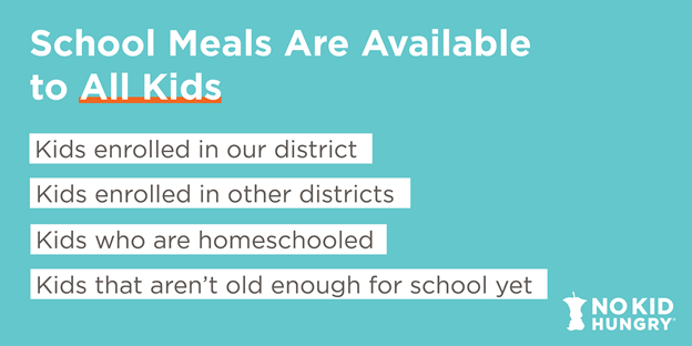 Our no-cost meal sites provide breakfast, lunch, snacks, and supper for all children 18 and under. Visit this website to find a meal site near you: fcps.edu/return-school/… <a href="/NoKidHungryVA/">No Kid Hungry VA</a>