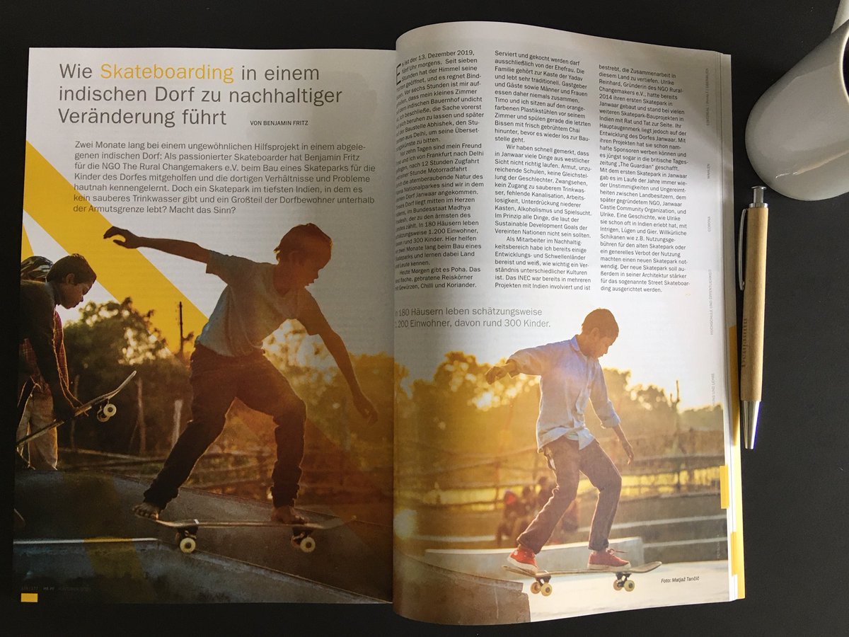 Here is a report I wrote for #Konturen on my experiences from building a skatepark in rural India with the NGO #RuralChangemakers . Read here [hs-pforzheim.de/hochschule/oef…] Many thanks to @ulrike_reinhard and all the amazing people I got to meet!