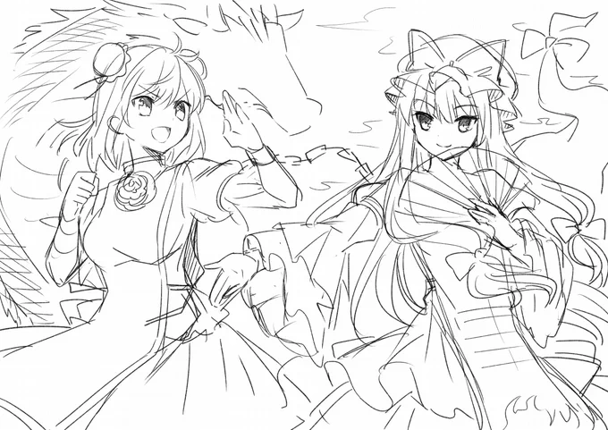 良い感じに下書き前ラフ(^ω^) 