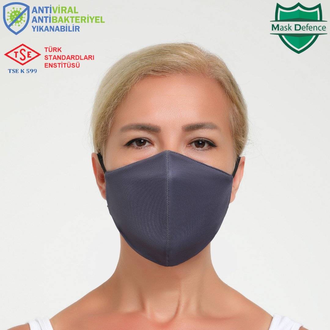 DefenceMask's tweet photo. Yetişkin küçük boy antrasit renk yüz maskesi ile güvende olun. 
Mask Defence #antiviral ve #antibakteriyel yıkanabilir kumaş yüz  maskesi; 
🛡Yıkanabilir ve Çoklu Kullanılabilir
🛡TSE ( Türk Standartları Enstitüsü ) K599
🛡Hijyenik Doku
#MaskDefence #maske  #virüs   #masketak https://t.co/p3056EjM1N