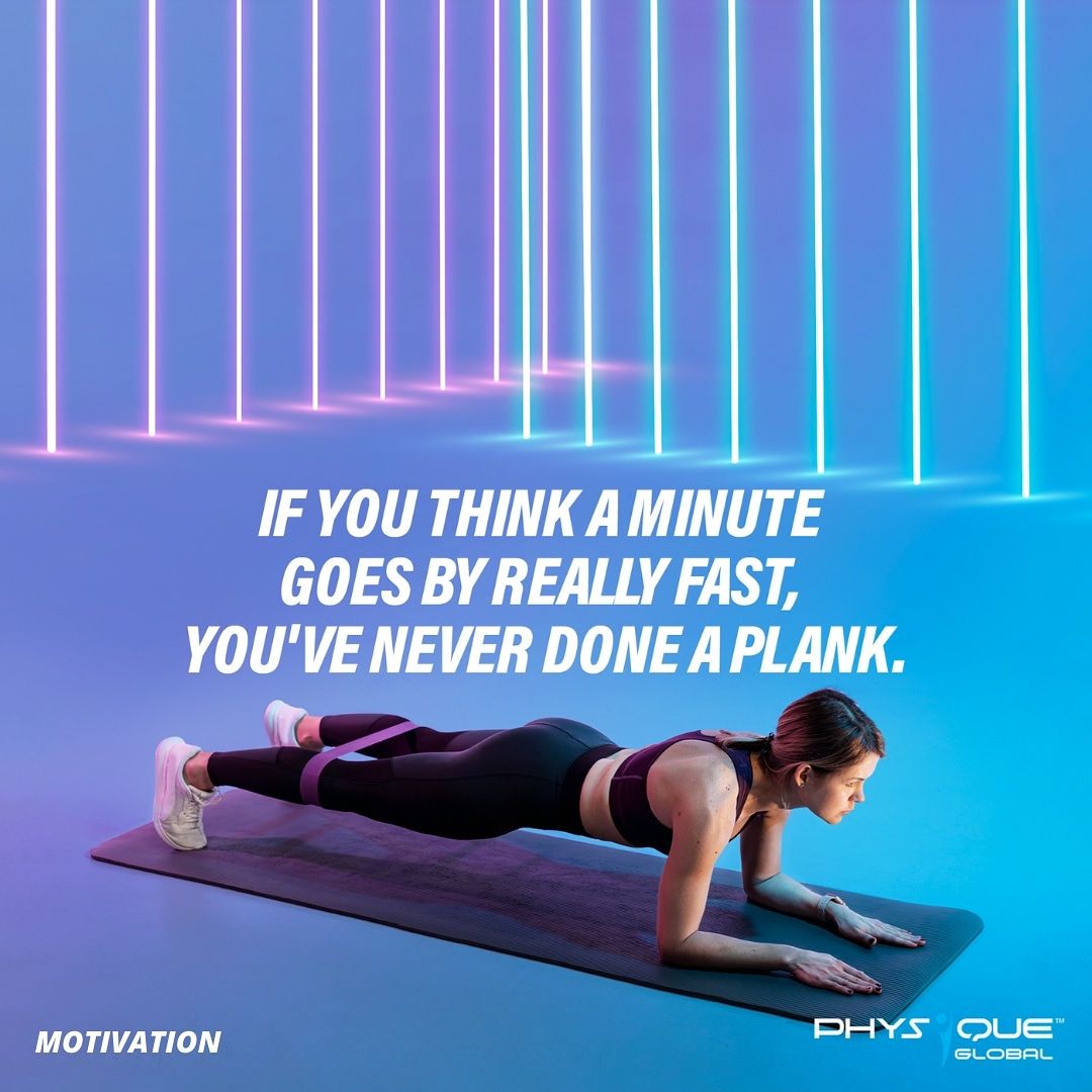 physiqueglobal's tweet photo. If you think a minute goes by really fast, you' have obviously never PLANKED!

#motivate #plankchallenge #physiqueglobal #plank https://t.co/g9cNDWYIqY
