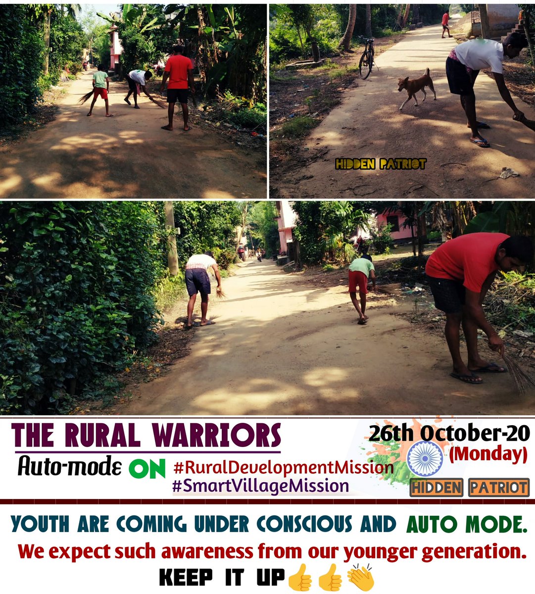 PatriotsHidden's tweet photo. The Rural warriors.
#RuralCleaning #SmartVillageMission #AutoModeOn 👏👍👍👍
@pcsarangi @narendramodi @PMOIndia @Naveen_Odisha @AprajitaSarangi @dpradhanbjp @PatriotsHidden Team. https://t.co/kgO7HtWaPW