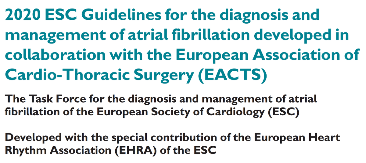 1/24 #EPeeps,  #EHRA_ESC is proud to have the new 2020  @escardio  #AFib guidelinesHere’s my personal  #tweetorial about the news and the highlights of these 126 pages.I congratulate  @GerdHindricks,  @tanjapotpara1 & whole team for this tremendous work.  #ESCGuidelines  #EHRA_Ecomm