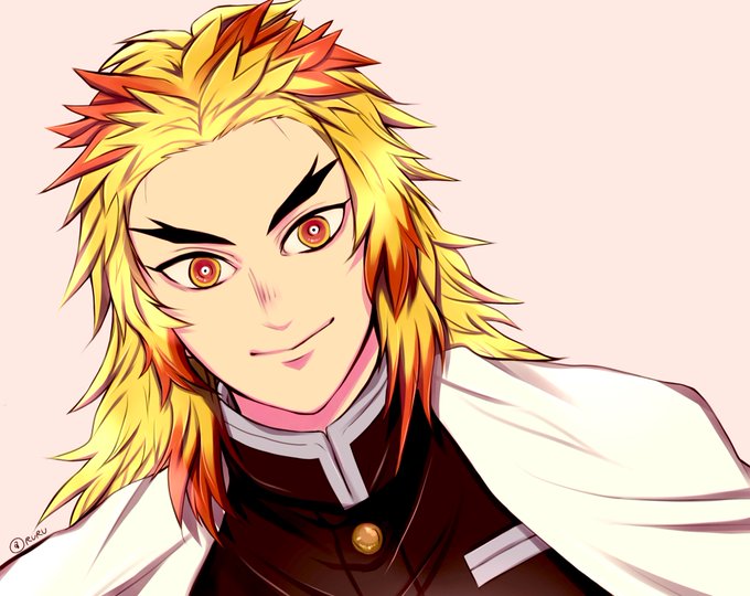 るるさんがTwitterに投稿した煉獄杏寿郎(鬼滅の刃)のイラスト。