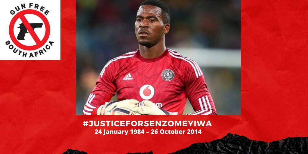 GunFreeSA's tweet photo. South Africa was robbed of a father, a brother and a hero. Rest in Peace Senzo Meyiwa. May justice be done. #SenzoMeyiwa https://t.co/0KXYlXC9DN