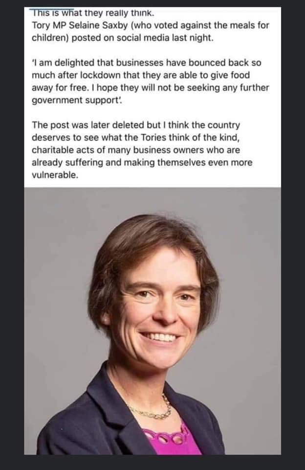Piss off love. We haven’t bounced back at all, but just don’t want to see kids go hungry and families pushed to the absolute brink so doing what we can. What a c**t.