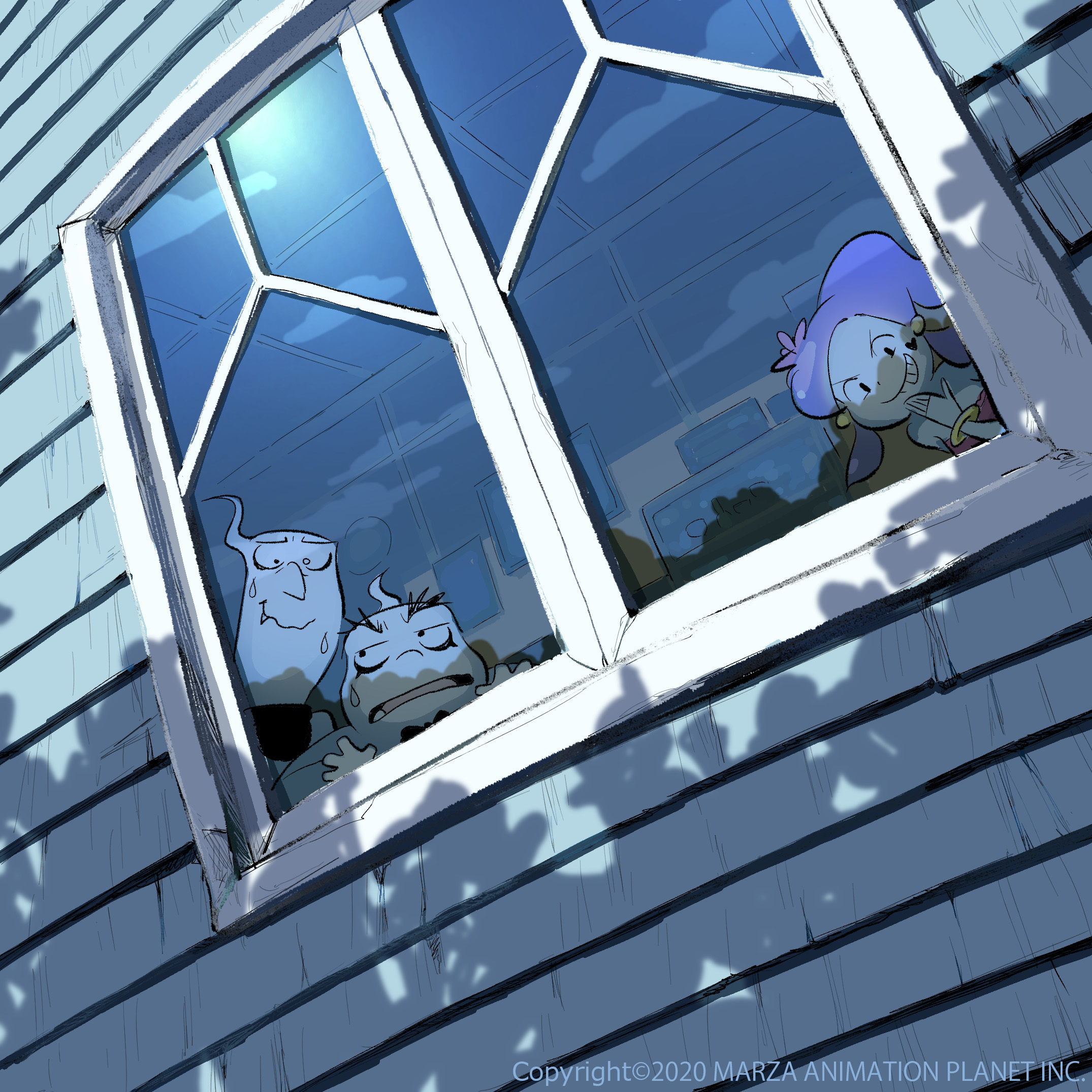 Marza Staff また誰かが屋敷にやって来ました Again Someone Has Come Visit The Mansion ウースーラー イラスト かわいい いたずら おばけ 朝 窓 Window Morning Ghost Trick Kawaii Cute Illustration Uhsulah T Co R4brvbfmyd
