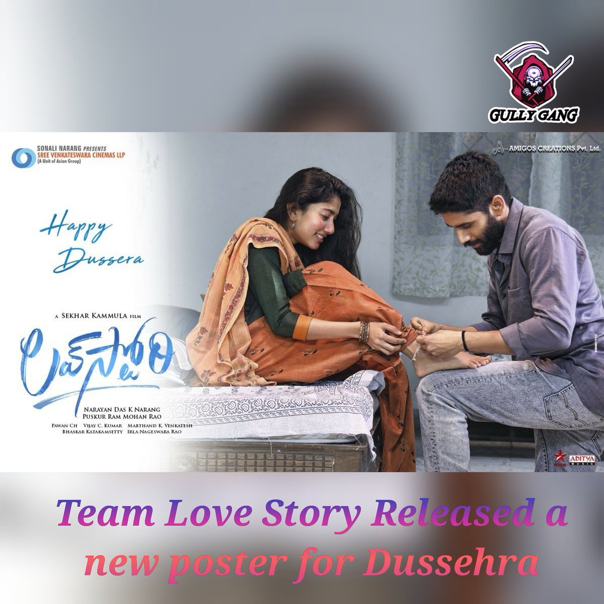 GullyGangT20's tweet photo. Happy Dussehra - Team "Love Story"
#LoveStory #NagaChaitanya #NagaChaitanyaAkkineni #chaitu #SaiPallavi #saipallavifans #AkkineniNagaChaitanya #chaituakkineni #samchaitu #akkinenifamily #akkinenifamily #saipallavifanclub #nagachaitanyafans #Gullygang #Hangoutbatch #Yuvaconnect https://t.co/9wBD1ZGNTB
