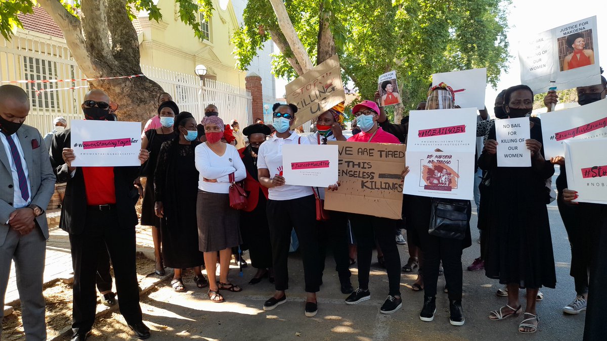  #MurderedBusinessWomen The suspects, aged between 25 and 56 have been charged with murder as well as wmpossession of illegal firearms and ammunition.  @eNCA