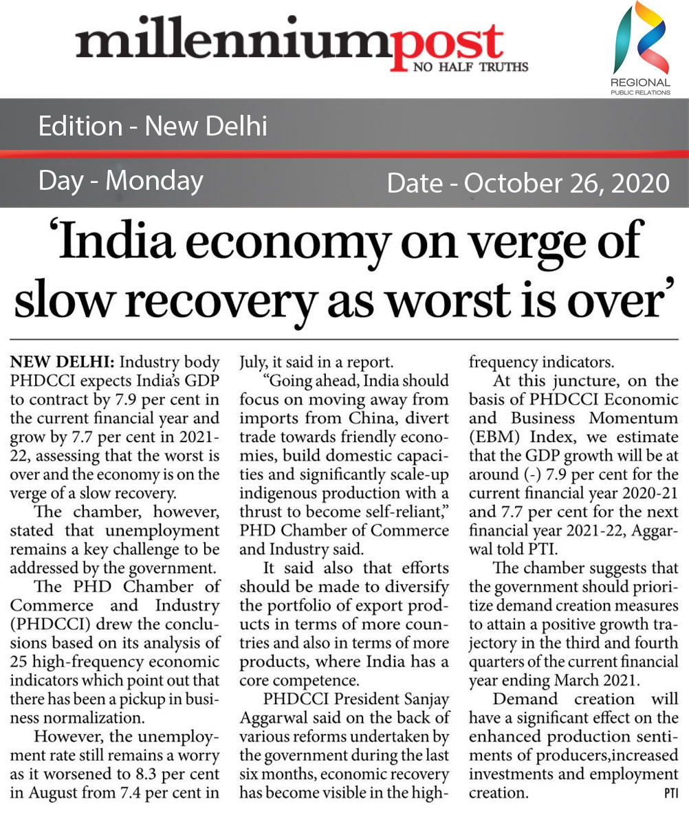 phdchamber's tweet photo. PHDCCI Report issued on the quick economic recovery in some sectors which has been widely covered by the leading Financials English and Hindi Newspapers and Publications.
#PHDCCI #Reprot #Economy #EconomicGrowth #Media #News #PrintCoverage
@livemint @mpostdigital https://t.co/HcKE8S8EZD