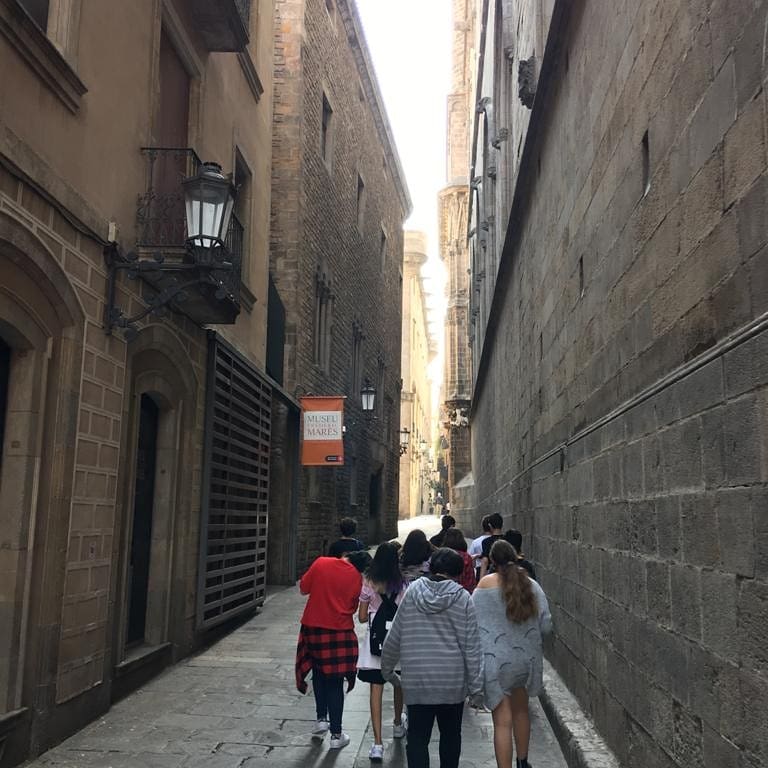 INSDolorsAleu's tweet image. Els i les alumnes de 2n d'ESO visiten el tour de Carla Farreny, artista de creadors en residència. @CreadorsR #creadorsenresidència #femfuster