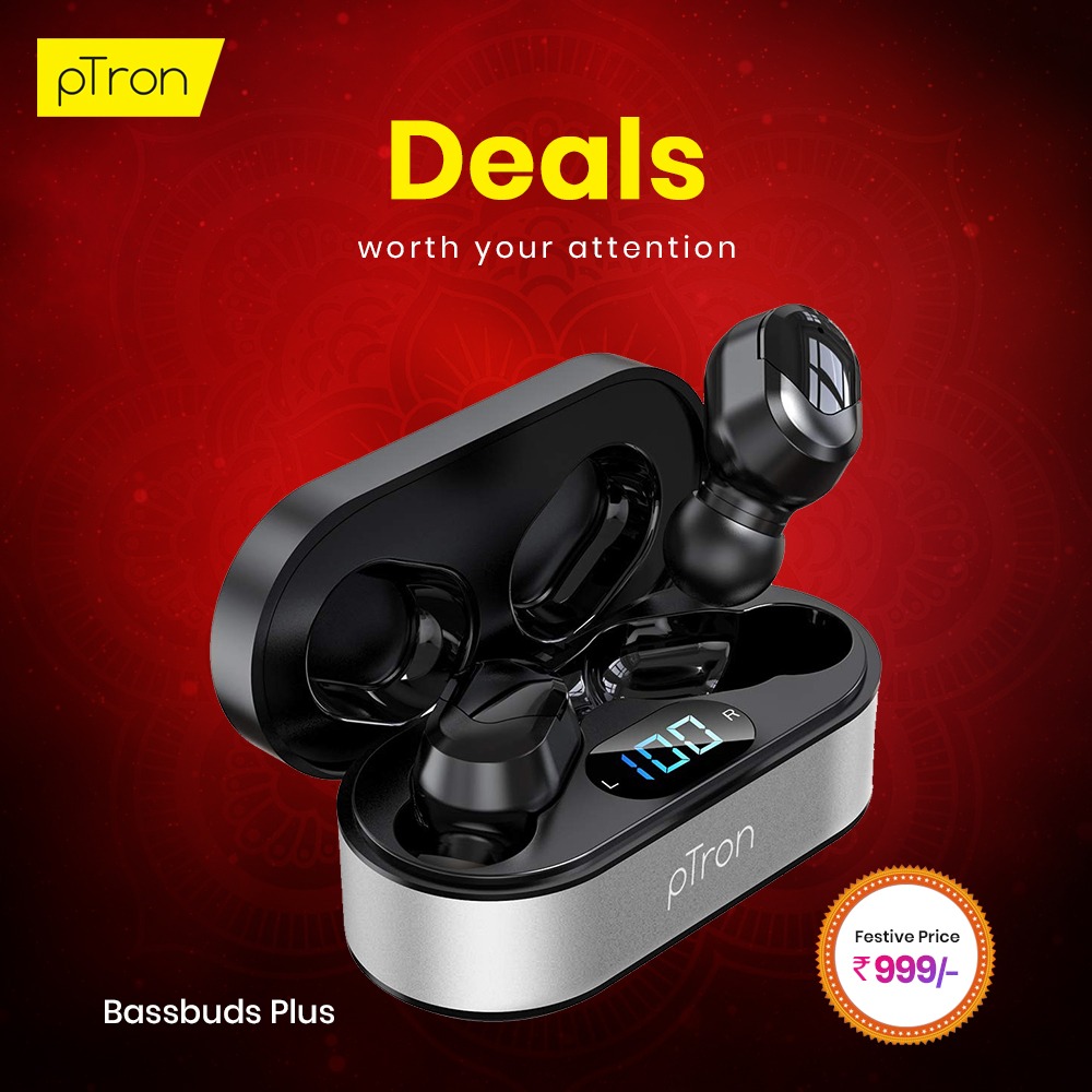 pTronIndia's tweet photo. Make the most of #GreatIndianSale and bring home your favourite audio accessories.
Available on @amazonIN
#pTron #BeLoudBeProud #FestiveSeason #Amazon #AmazonFestiveSale #SaleIsBack #Sale #SaleAlert #Earbuds #TrueWirelessEarbuds #BluetoothEarbuds #BluetoothEarphones https://t.co/OrzhbGB8Tu