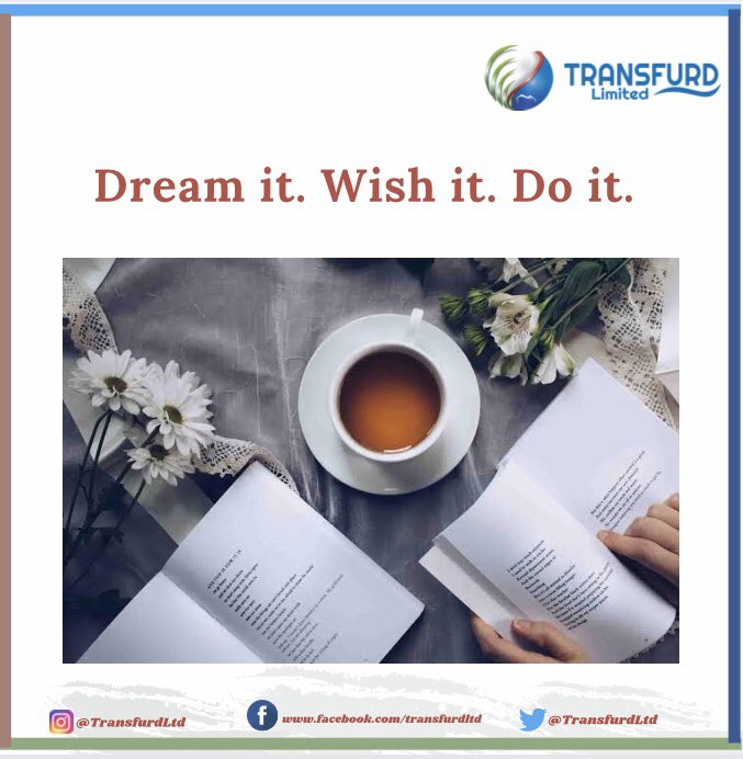 transfurdltd's tweet photo. Monday motivation-
βDream it, Wish it, Do itβ
.
.
.
#Mondaymotivation #transfurd https://t.co/FqWsmWIrNi