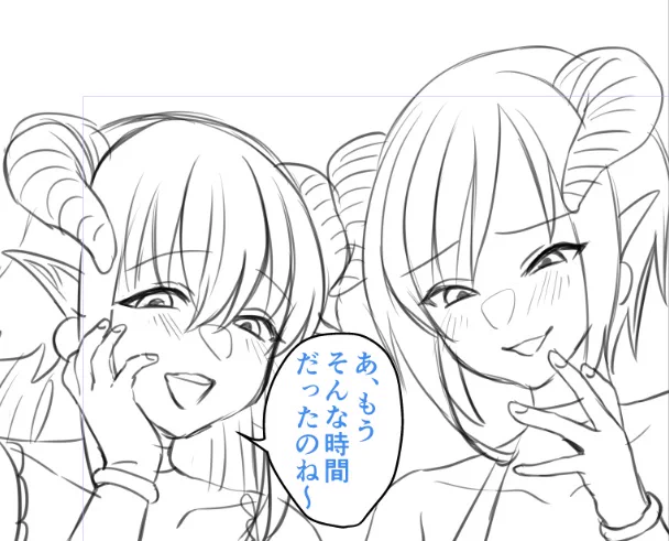 下描き終わりました! 