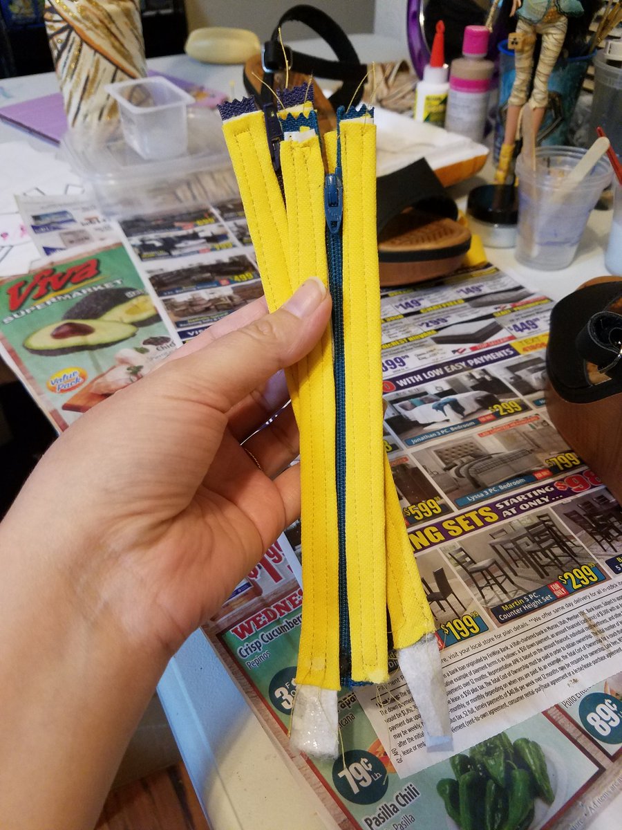 spicydoki's tweet photo. Shoe progres! Bought base shoes on amazon and used interface and extra fabric to add some zippers to the back so I could get them on after I add the extra straps https://t.co/P2z6oAgpZx