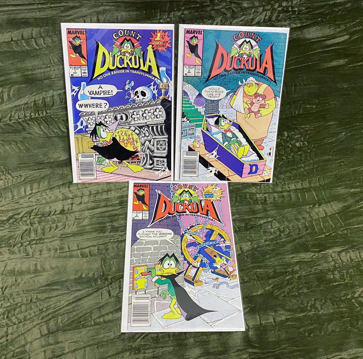 space_comics's tweet photo. Count Duckula!! Halloween Bundle this year!! 
.
#countduckula #countduckula30thanniversary #halloween #duck #comics #comicbooks #comicbookstore #dracula #marvelcomics #marvel #nerdlife https://t.co/zlimKWDf1l