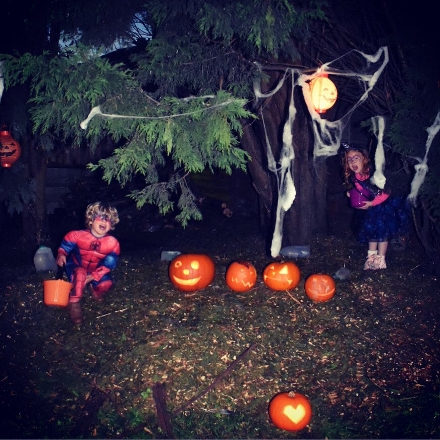 chiaraberry08's tweet photo. Halloween pumpkin carving and making a spooky forest in our garden. #halftermfun @hesketh_miss @missG_stmarys @KGrangeStMarys https://t.co/3UWgBzWNWj