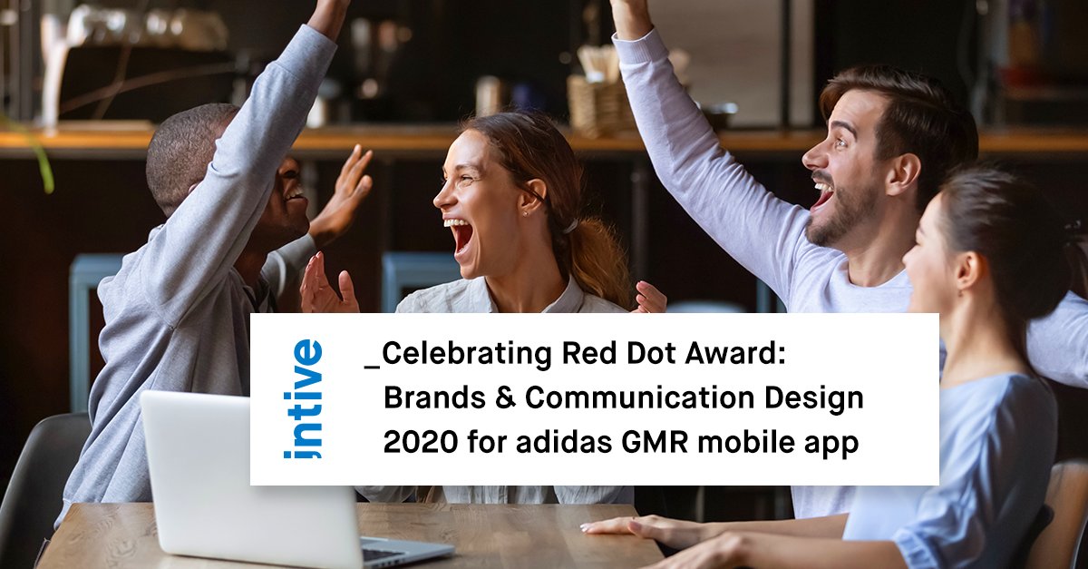 intive's tweet photo. #Business_awards: This year's #RedDotAward Gala is celebrated online! We are proud to join our partner adidas in celebrating the @reddot Award: Brands &amp; Communication Design 2020 received for adidas GMR app. Congrats to the Team! Visit the exhibition: https://t.co/4kG3upNk53 https://t.co/iPL2rsKOLV