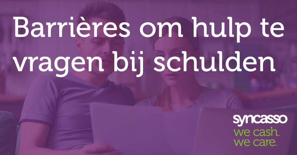 Syncasso's tweet image. Barrières om hulp te vragen bij schulden. Samen met de onderzoekers van Rijksuniversiteit Groningen (RUG) hebben Syncasso en Kredietbank Nederland in beeld gebracht elke barrières mensen met financiële problemen ervaren bij het zoeken van hulp. bit.ly/34rb9SS