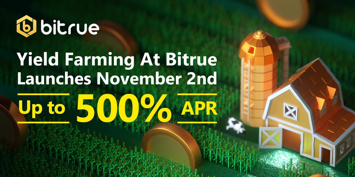 BitrueOfficial's tweet photo. Big news everybody, Bitrue's #YieldFarming service is officially starting next week on November 2nd! Put your $BFT to use as we launch ways to gain $FNX and BFT with variable APRs available as high as 500%! See all the details at https://t.co/JGtVQzY8ml @fin_nexus https://t.co/oR4vHEiy5i