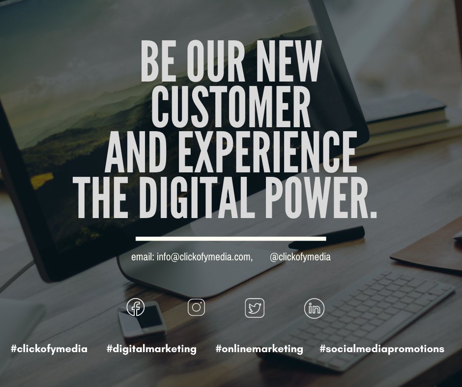 ClickofyMedia's tweet photo. We are here to help your brand grow.

#clickofymedia

https://t.co/eCFdd4YJ7x

We Help Brands Grow.

info@clickofymedia.com

#clickofymedia #marketing #digitalmarketing #branding #marketingstratergy #wehelpbrandsgrow #digitalmarketingcompany https://t.co/wdPuW2PuJs