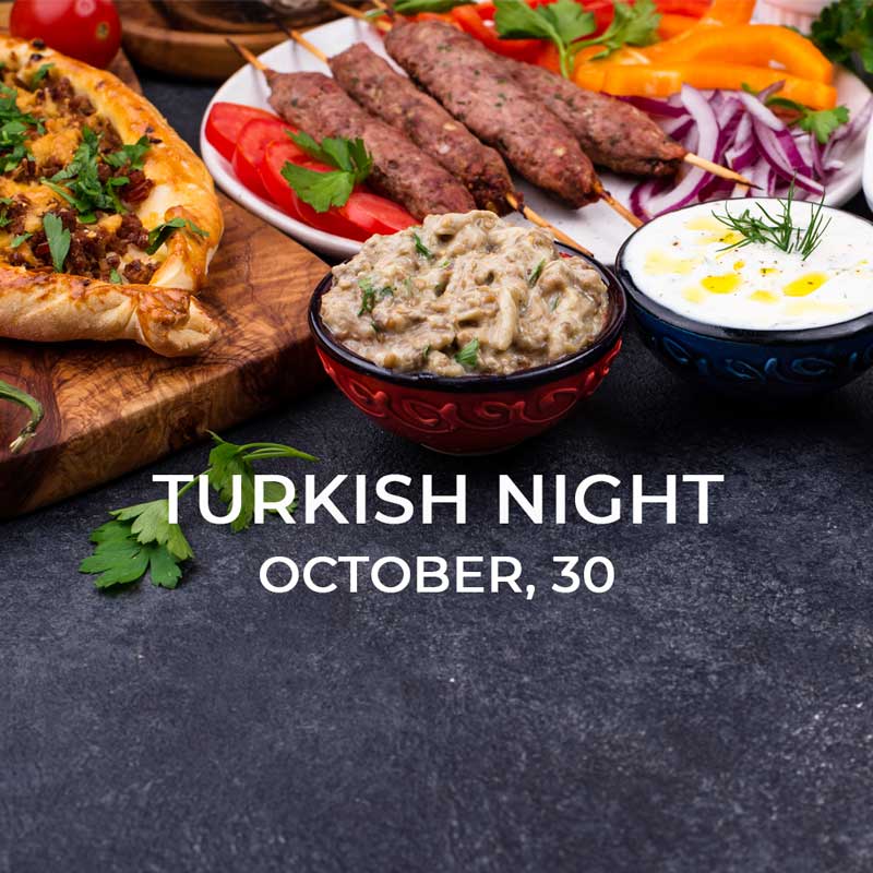Wyndham_Tash's tweet photo. Сome join us to discover an authentic taste from the whole big world of Turkish  delicacies on Friday, October 30 in  Turkuaz restaurant.  https://t.co/HdKGGIadkt https://t.co/F62V4H2ztt
