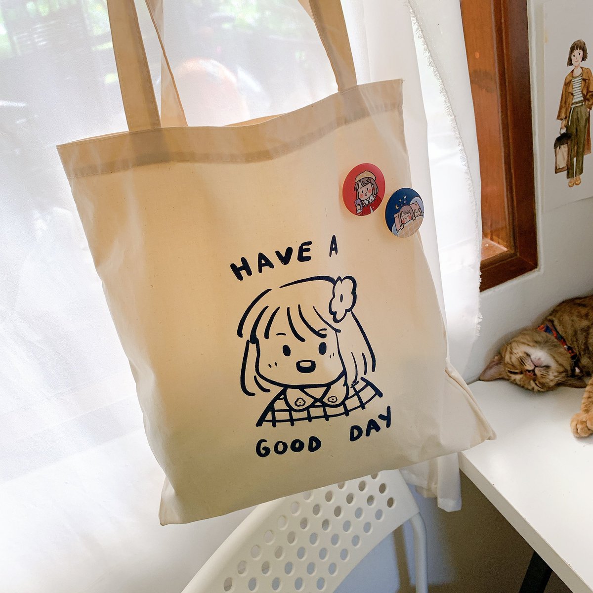 Sibbil_'s tweet photo. กระเป๋าผ้าน้องแตงกวา have a good day 💕
280.- https://t.co/eOEeog0i6H