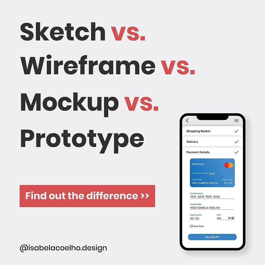 thewilsonwings's tweet photo. #sketch vs #wireframe vs #mockup vs #prototype
Link: https://t.co/leQbWCwWPS
#ux #uxdesign #userexperience #ui #uidesign #userinterface #appdesign #sketch #wireframe #wireframesketch #wireframes #prototype #prototyping #adobexd #photoshop #indesign #behance #dribbble https://t.co/1Z2JdiTkKd