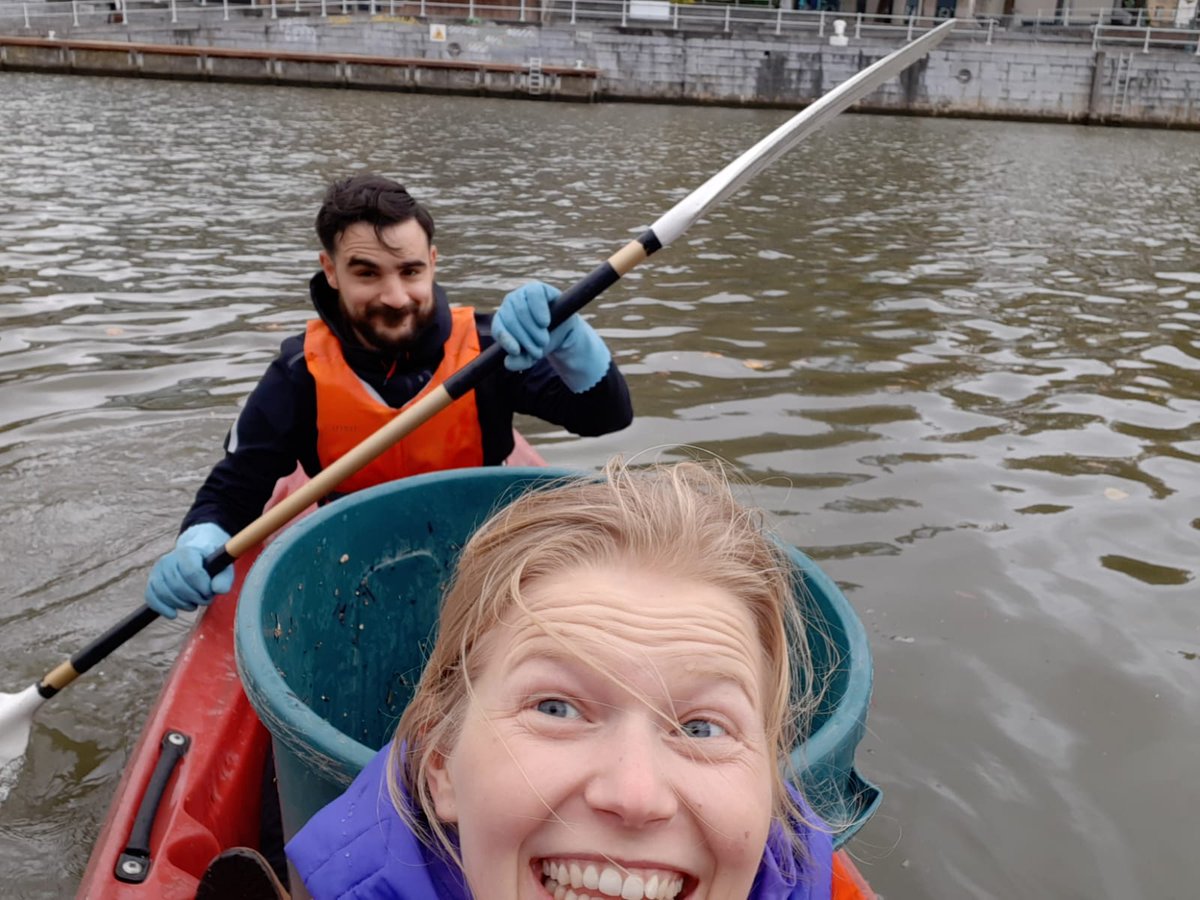 HosuVlad's tweet photo. What a way to celebrate my birthday this week-end: 'pleasantly' surprised by getting soaked but at least helped cleaning the Brussels canal by joining the #CanalItUp (check them out on FB) https://t.co/uV3i8T9Cqe