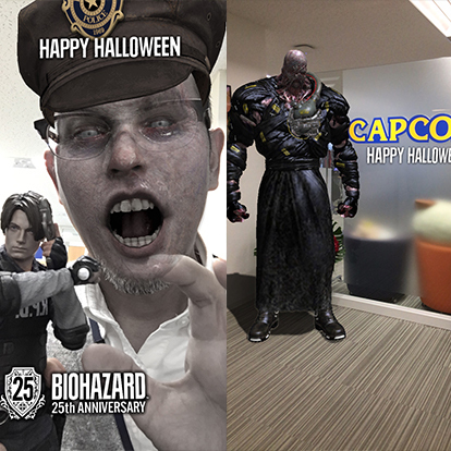 ハロウィン期間限定で、Instagramのバイオハザード公式アカウントにAR
