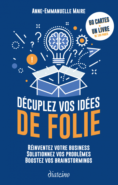 Diateino's tweet photo. #NOUVEAUTE 🆕 chez #Diateino : "Décuplez vos idées de folie". Dans ce livre d'Anne-Emmanuelle Maire, découvrez une méthode ludique et innovante pour débloquer sa #créativité et résoudre ses problèmes ! 😉 https://t.co/fGs4Q0LxM6 #Innovation https://t.co/d7GNx6zcNZ