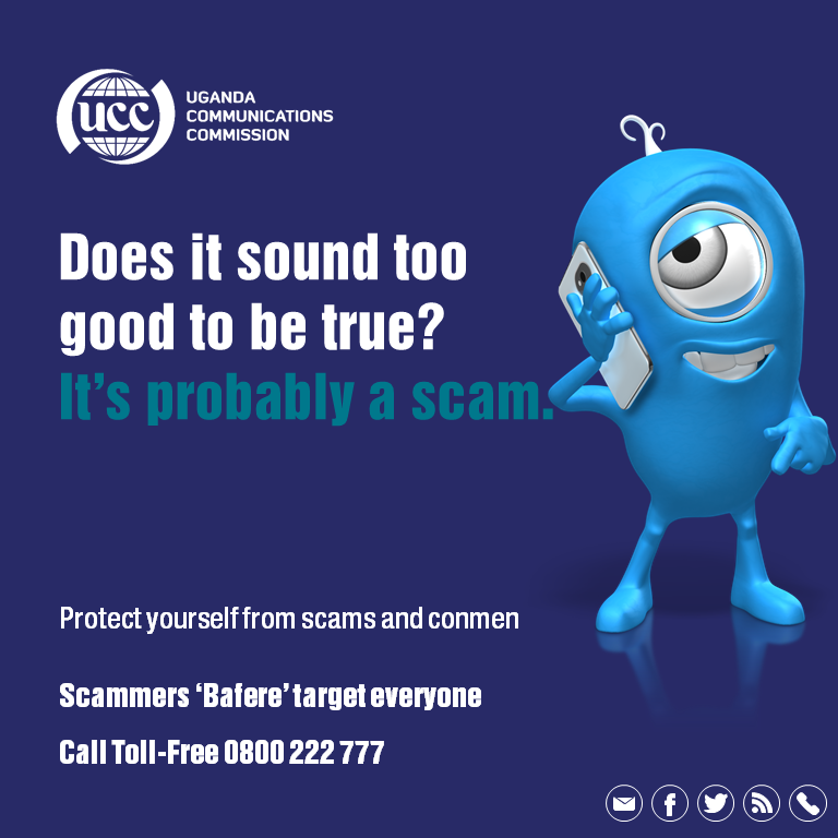 ConsumerUCC's tweet photo. #BafereAlert
All that glitters is not gold, it could be a scam @UCC_Official  @UCC_ED @bbossa @Airtel_Ug @mtnug @Uganda_Telecom @africellUG @SmileComsUG https://t.co/RUpazYJhEu