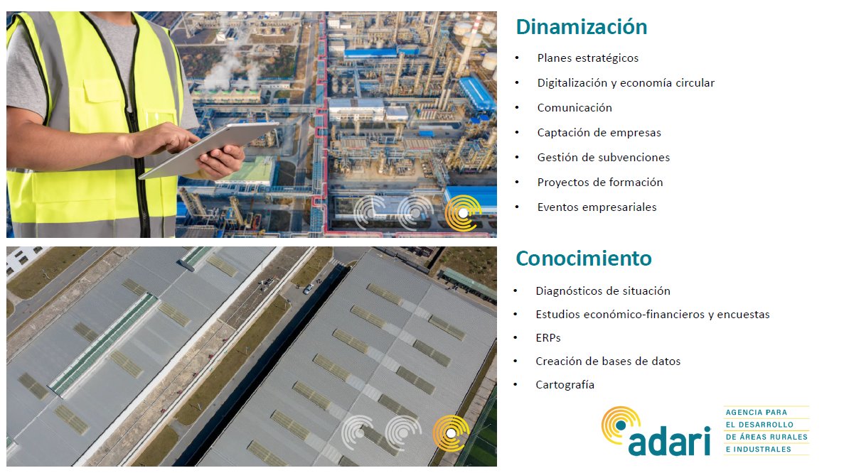 En Adari le ofrecemos variados servicios y un asesoramiento personalizado en materia industrial.
Tenemos grandes expertos que se encargan de que las áreas industriales obtengan todos lo necesario para su correcto funcionamiento.
No espere más y contáctenos, le esperamos!